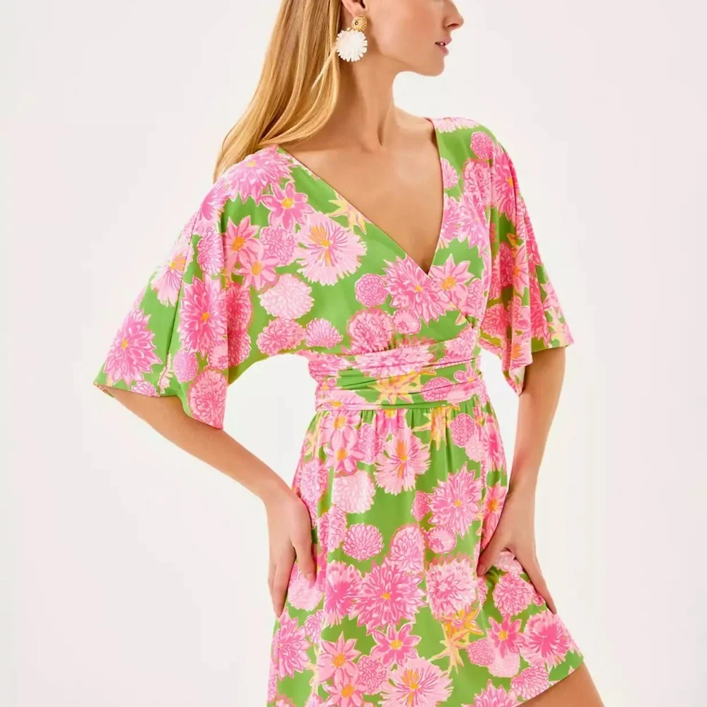 NWT Lilly Pulitzer PARIGI SKORT ROMPER in “Seaside Garden” MSRP $168 sz XL - Picture 3 of 10